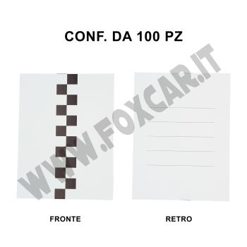 Cartoncino prova colore 10×13 cm per test vernice con fondo neutro, 100 pezzi