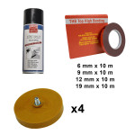 PROMO: Colla spray + Biadesivo acrilico + Spazzola in gomma