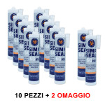 PROMO: 10+2 omaggio adesivi elastici SiMP per incollaggio di parabrezz...