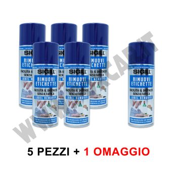 PROMO: 5+1 omaggio scollante professionale inodore e incolore per etichette, adesivi, nastri e residui di colla