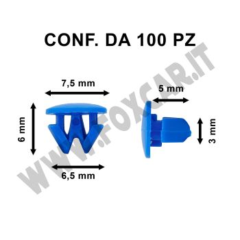Bottone ribassato blu per porta-targa