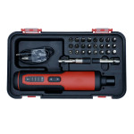 Set avvitatore cacciavite elettrico da 27 pezzi con punte 1/4" a batte...