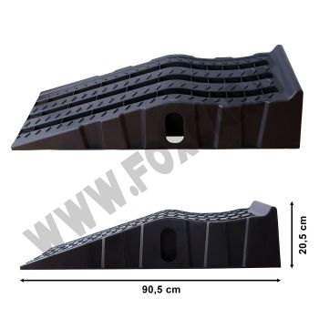 Set 2 rampe di sollevamento XL in plastica per auto e veicoli fino a 3500 kg