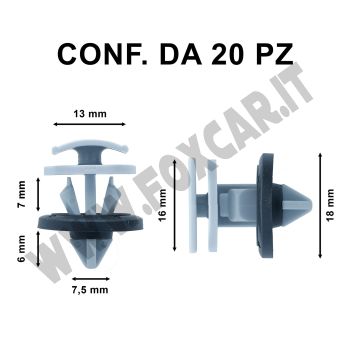 Bottoni modanatura passaruota per Skoda, Audi, Volkswagen e VAG – OEM WHT009448
