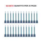 PROMO: 25 Beccucci mixer applicatori per adesivi e sigillanti bicompon...