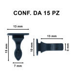 Bottone di fissaggio nero per griglia radiatore Fiat Ducato, Peugeot B...