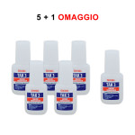 PROMO: 5+1 omaggio adesivo cianoacrilico incolore a presa ultra-rapida...