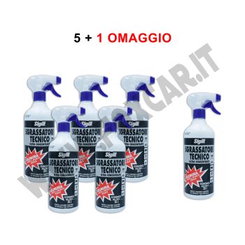 PROMO: 5+1 omaggio sgrassatore tecnico professionale concentrato