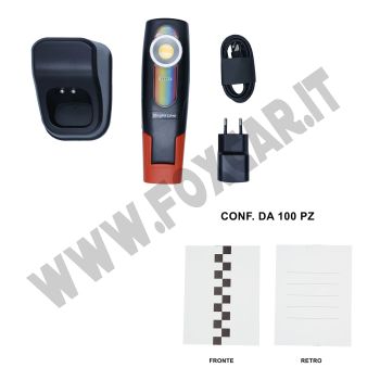PROMO: Lampada LED da ispezione per resa colore reale + Cartoncino prova colore 10×13 cm 100 pezzi