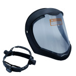 Maschera di protezione per viso professionale con visiera in policarbo...