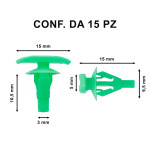 Clip fissaggio guarnizione portiera Honda CR-V, Civic, HR-V e Jazz