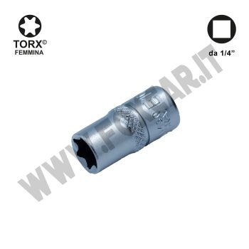 Bussola E-Torx femmina E10 con attacco da 1/4"