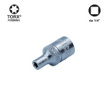 Chiave a bussola E-Torx femmina E4 con attacco da 1/4"