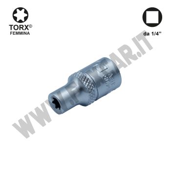 Bussola E-Torx femmina E5 con attacco da 1/4"