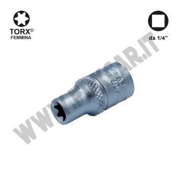 Bussola E-Torx femmina E7 con attacco da  1/4"
