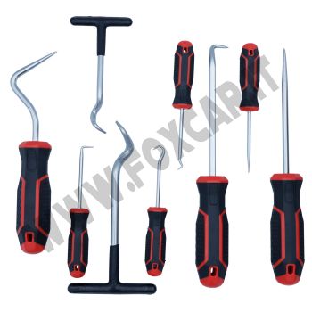 Set 9 utensili per officina a gacio per rimozione paraolio e o-ring