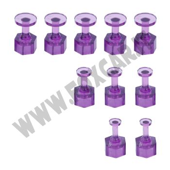 Kit 10 ventose viola PDR per riparazione danni grandine e ammaccature auto