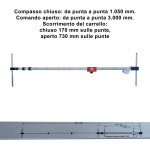 Metro telescopico x carrozzeria in alluminio fino a 3 mt