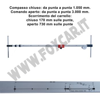 Metro telescopico x carrozzeria in alluminio fino a 3 mt