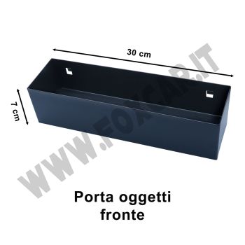 Vaschetta per carrello da officina con gancetti
