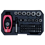 Kit chiavi a bussola esagonale 1/4" da 44 pezzi con inseri vari
