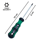 Cacciavite Torx con foro Security T15 x 80 con impugnatura ergonomica