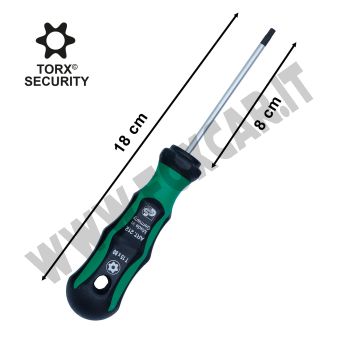 Cacciavite Torx con foro Security T15 x 80 con impugnatura ergonomica
