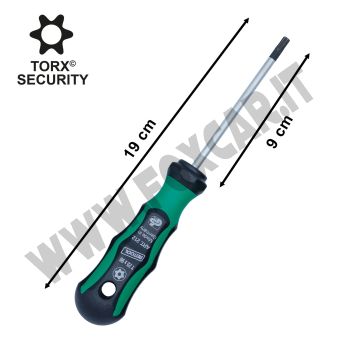 Cacciavite Torx Security con foro T25 x 90 con impugnatura ergonomica