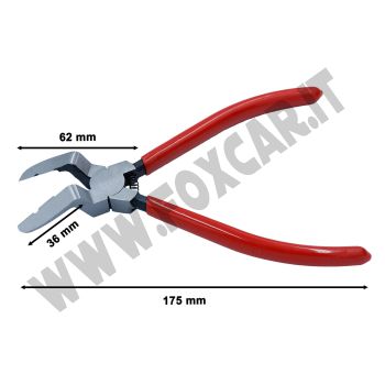 Pinza staccabottoni per pannelli porta a 45° per bottoni fermapannello e clips