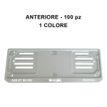 Portatarga anteriore personalizzati in acciaio verniciato grigio SERIG...
