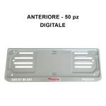 Portatarga anteriore personalizzati in acciaio verniciato grigio SERIG...