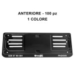 Portatarga anteriore personalizzati in acciaio verniciato nero SERIGRA...