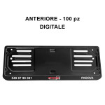 Portatarga anteriore personalizzati in acciaio verniciato nero SERIGRA...