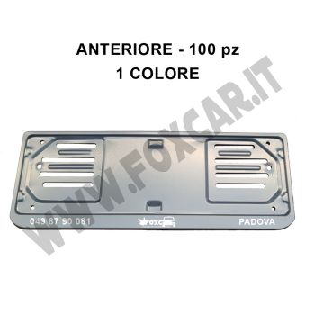 Portatarga anteriore personalizzati in alluminio 1 COLORE, 100 pz