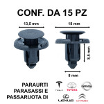 Rivetto ad espansione per fissaggio paraurti, parasassi e passaruota T...