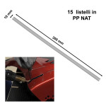 15 listelli in PP POLIPROPILENE natural per saldatura plastica 1,4 x 1...