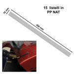 15 listelli piatti in PP POLIPROPILENE natural per saldatura plastica