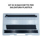 Kit saldatura plastica con 30 listelli in PC, PP e ABS pi&ugrave; 1,5 metri ...
