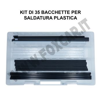 Kit saldatura plastica con 30 listelli in PC, PP e ABS più 1,5 metri di Fibralex per Carrozzeria