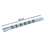 Barra porta 12 bussole da 1/4" a molla lunga 200 mm