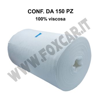 Rotolo panni per lucidatura auto in pura viscosa 100%, morbidi e assorbenti, 40 x 40 cm - 150 strappi