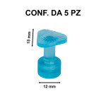 Kit ventose levabolli triangolari 15 mm azzurre semi-trasparenti, per ...
