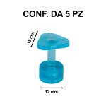 Kit ventose levabolli triangolari 15 mm azzurre semi-trasparenti con g...
