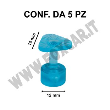 Kit ventose levabolli triangolari 15 mm azzurre semi-trasparenti con gambo stretto, per grandine e ammaccature