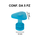 Kit ventose levabolli triangolari 23 mm azzurre semi-trasparenti, per ...