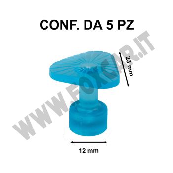 Kit ventose levabolli triangolari 23 mm azzurre semi-trasparenti, per grandine e ammaccature