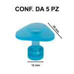Kit ventose levabolli triangolari 30 mm azzurre semi-trasparenti, per ...