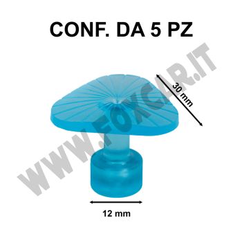 Kit ventose levabolli triangolari 30 mm azzurre semi-trasparenti, per grandine e ammaccature