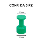 Ventose levabolli rotonde 12 mm&nbsp; per colla a caldo, per grandine e am...