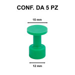Ventose levabolli rotonde 15 mm per colla a caldo, per grandine e amma...